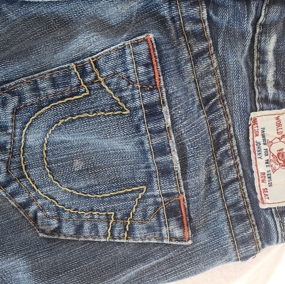 True Religion Women’s Straight Leg Medium Washed Jeans Size 25 - Picture 9 of 10